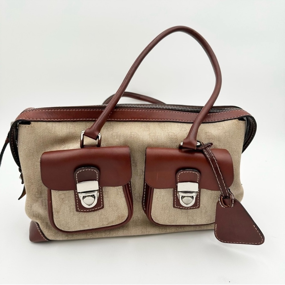 Vintage DOONEY & BOURKE Double Pocket Signature Satchel